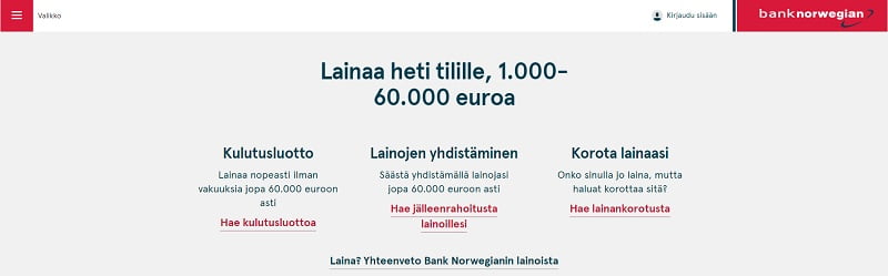 Bank Norwegian pankkilaina